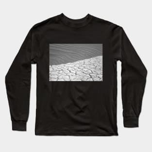 Mud Cracks and Sand Ripples in B&W Long Sleeve T-Shirt